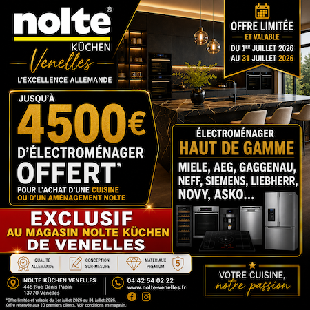 Électroménager offert achat cuisine, salle de bain, dressing, Nolte Küchen Venelles et Aix-en-Provence